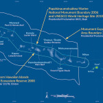 A map of the Papahānaumokuākea Marine National Monument
