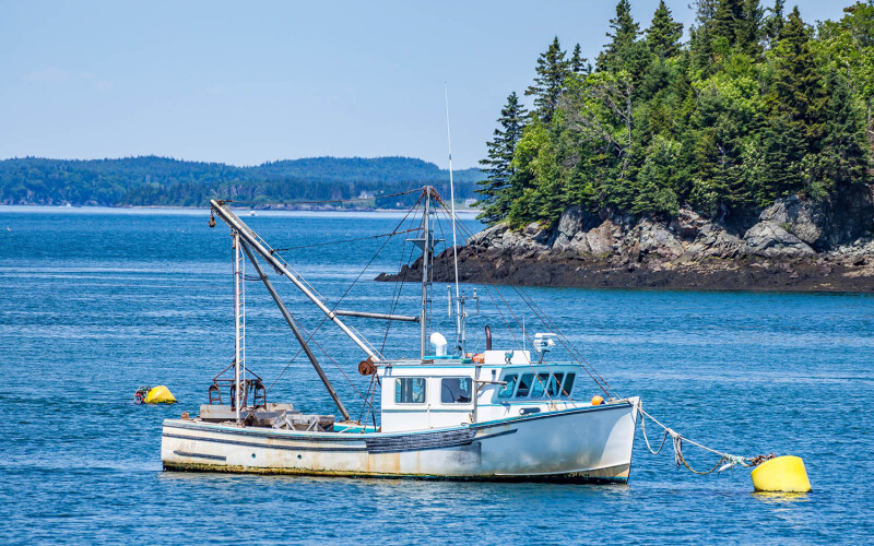 A Maine lobster boat