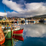 Fishing boats off the coast of Dingle, Ireland