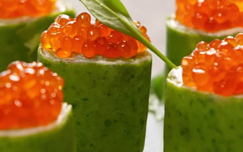 Echo Falls wasabi salmon caviar