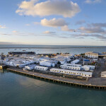An aerial view of New Zealand-based seafood company Sealord's operations in Nelson