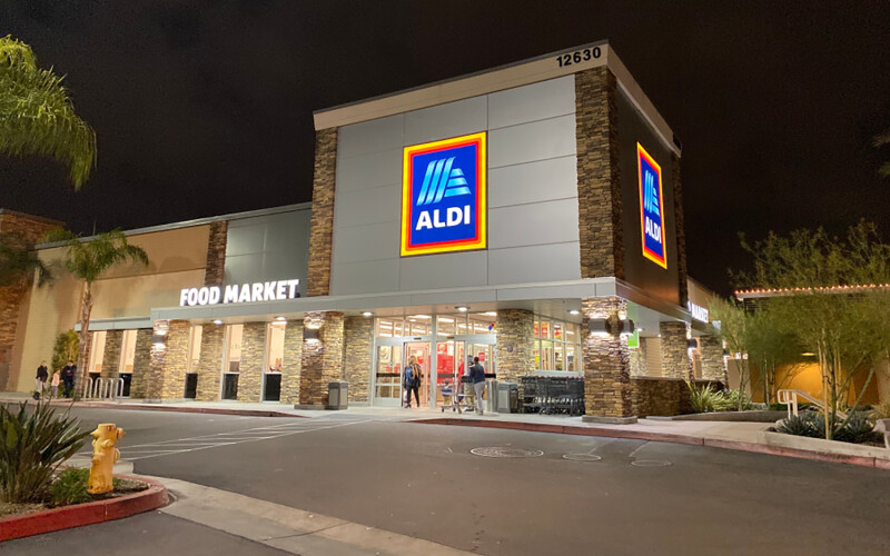 An Aldi store in Moreno Valley, California, U.S.A.