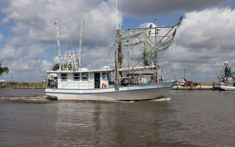 A shrimping vessel