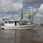 A shrimping vessel