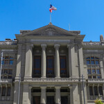 The exterior of the Santiago court