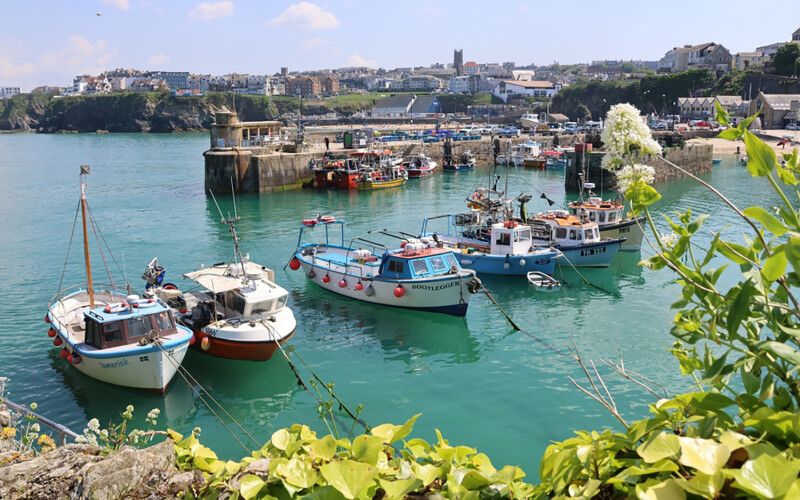 Fishing boats in Cornwall off of the Celtic Sea
