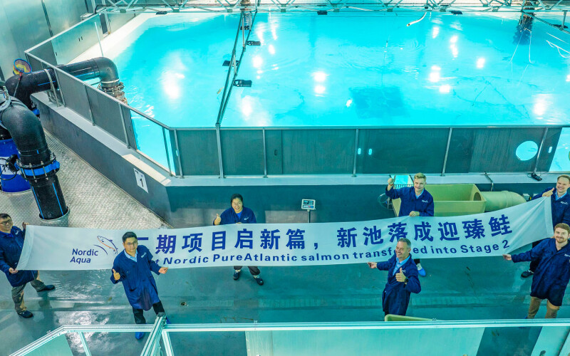 An aerial view of Nordic Aqua Partners' Stage 2 facility