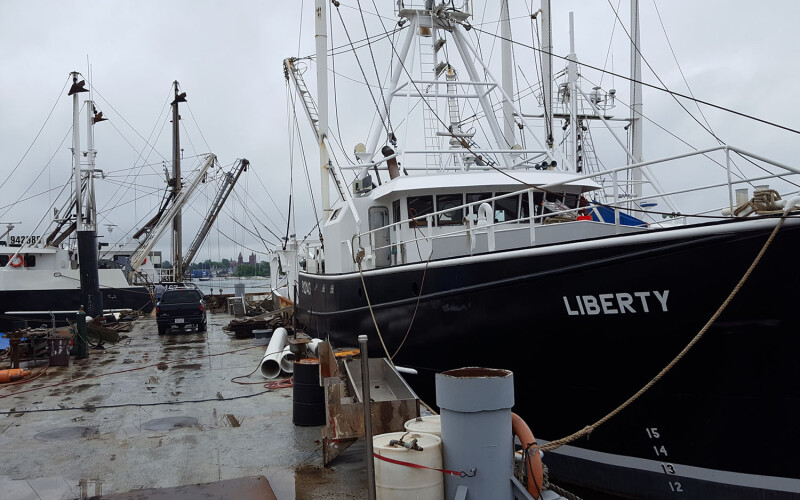 Two scallop boats in New Bedford, Massachusetts