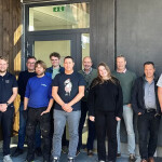 Members of the OPTIFLECK initiative outside Akvaplan-niva's facilities