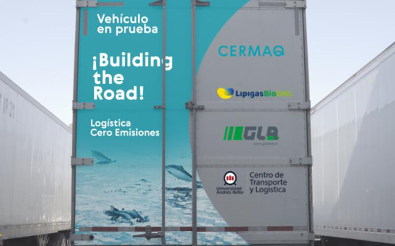 The back of a Cermaq Chile truck