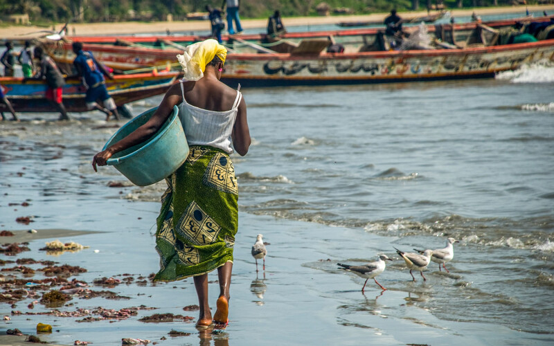 A group of fishers in Senegal