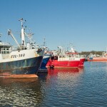 Fishing boats in Poland on the Baltic Sea
