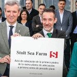 Stolt Sea Farm representatives celebrating the start of construction on a new processing and research center