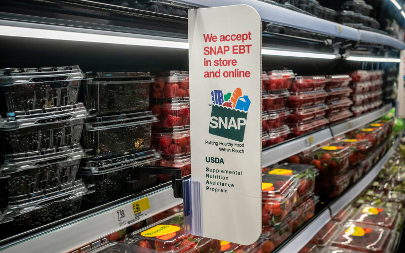 A SNAP funding marketing activation at a grocery store