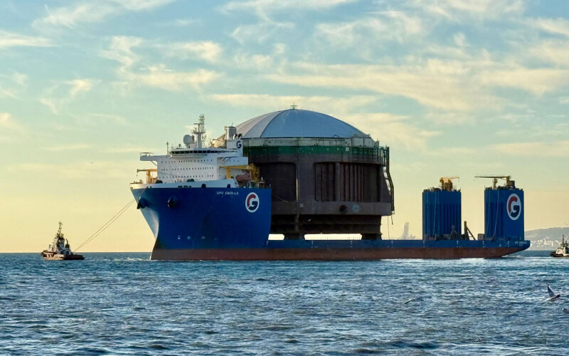 Nordlaks "Project Hydra" floating in a large freight ship
