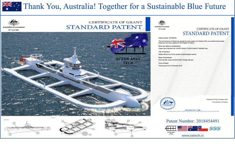 Ocean Arks Tech's Australian patent for its superyacht concept