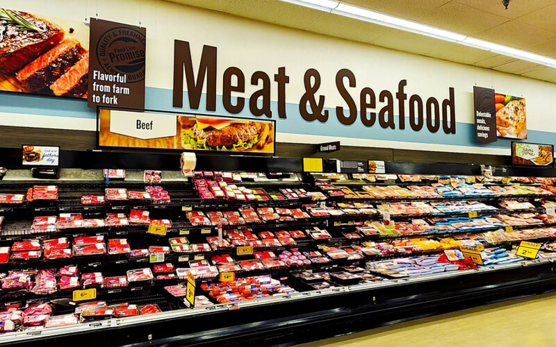 The seafood section within a Food Lion grocery store in Manassas, Virginia, U.S.A.