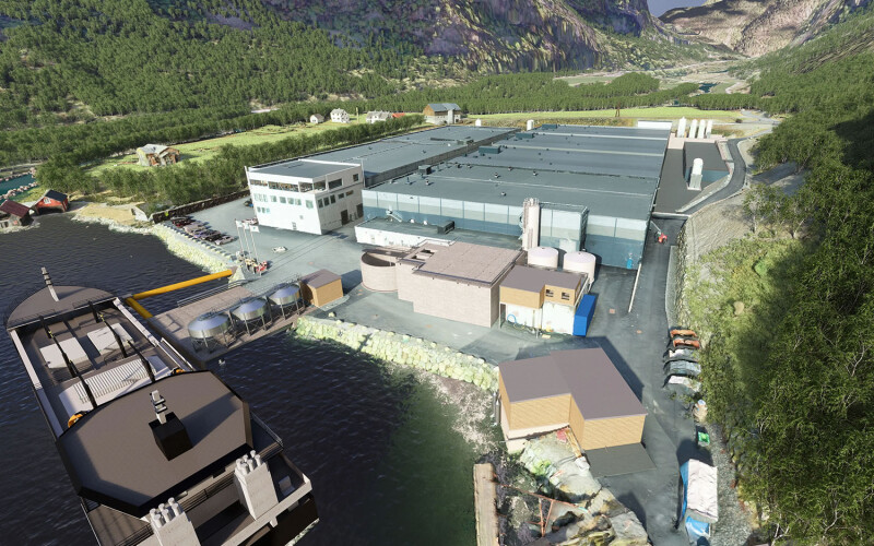 A rendering of Tytlandsvik Aqua's expanded post-smolt production facility