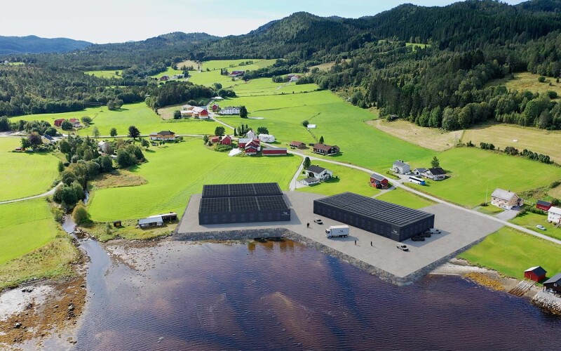 A rendering of Nordic Halibut's planned facility in Torjulvågen, Tingvoll