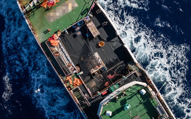 A Chinese tuna vessel operating in the Indian Ocean
