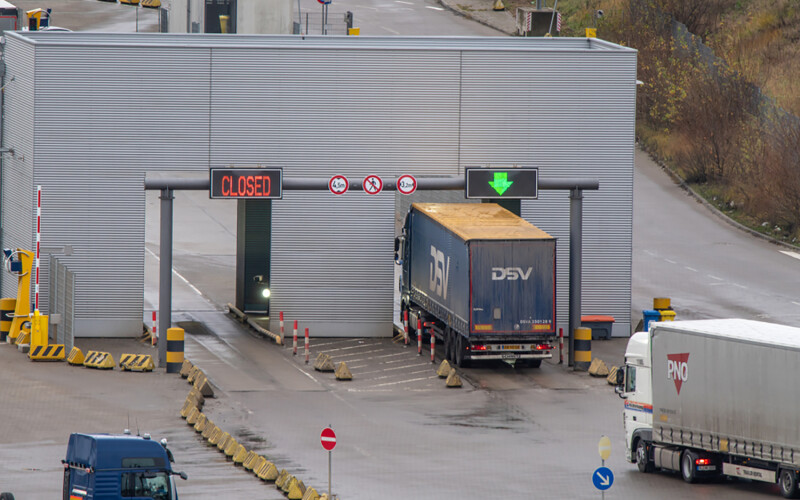 A border control stop in Germany