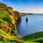Irish coastline off the Cliffs of Moher
