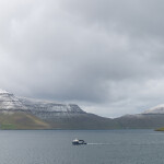 A fishing boat off the coast of the Faroe Islands