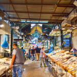 A fish market in Thessaloniki, Greece