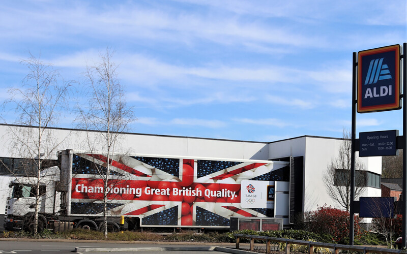 An Aldi location in Northamptonshire, U.K.