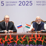 Russian President Vladimir Putin and Indian Prime Minister Narendra Modi