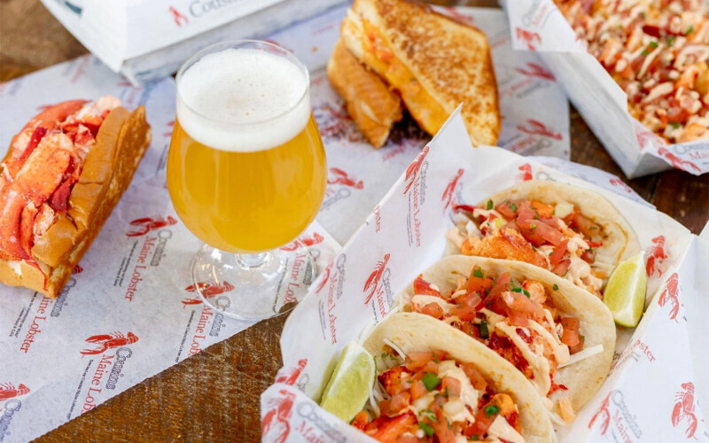 A Cousins Maine Lobster meal