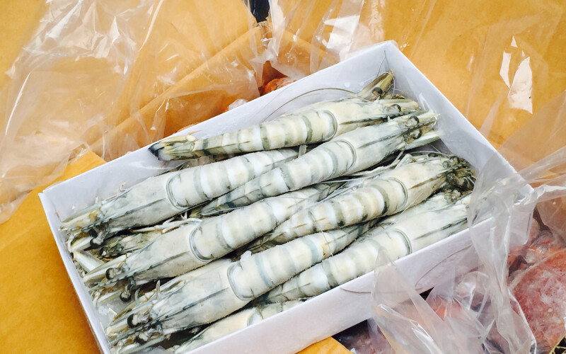 Tiger shrimp from Thailand imported to China