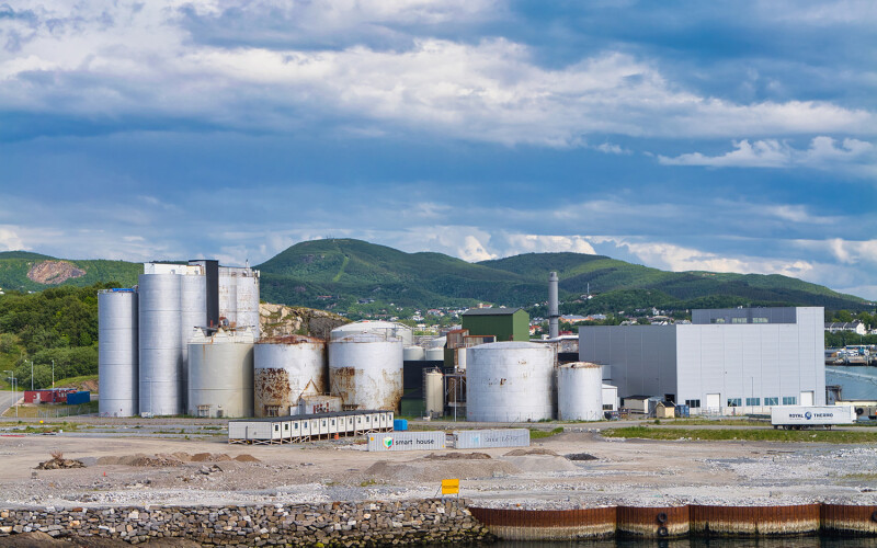 A fishmeal factory in Norway