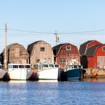 Oyster barns and fishing boats on Prince Edward Island