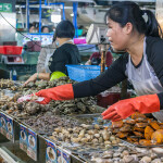 A seafood market in Hainan, China
