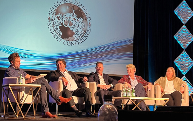 A panel covering foodservice trends at the 2026 Global Seafood Market Conference