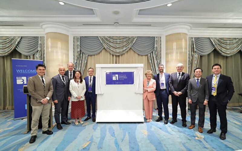 Bolton representatives celebrating the opening of its new research center in Singapore