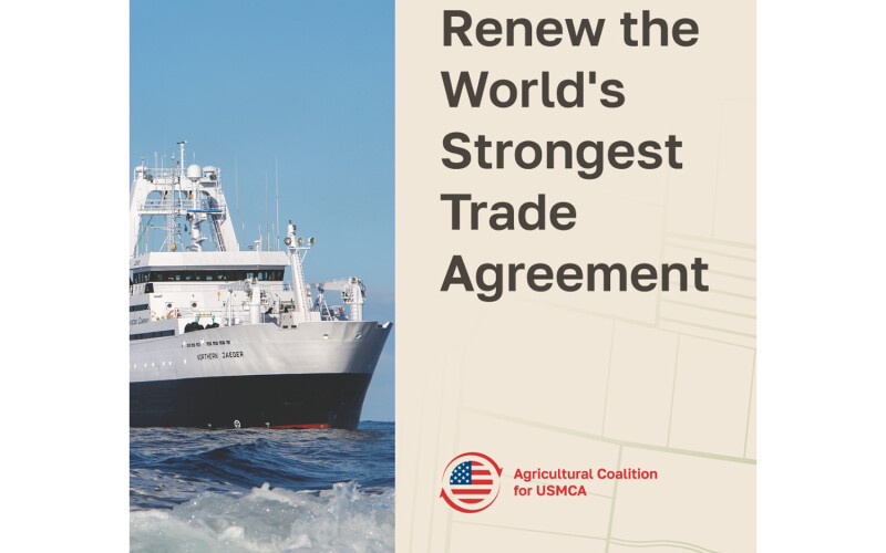 A graphic created by the Agricultural Coalition featuring a fishing vessel