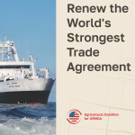 A graphic created by the Agricultural Coalition featuring a fishing vessel