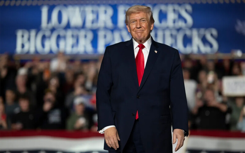 U.S. President Donald Trump at a rally