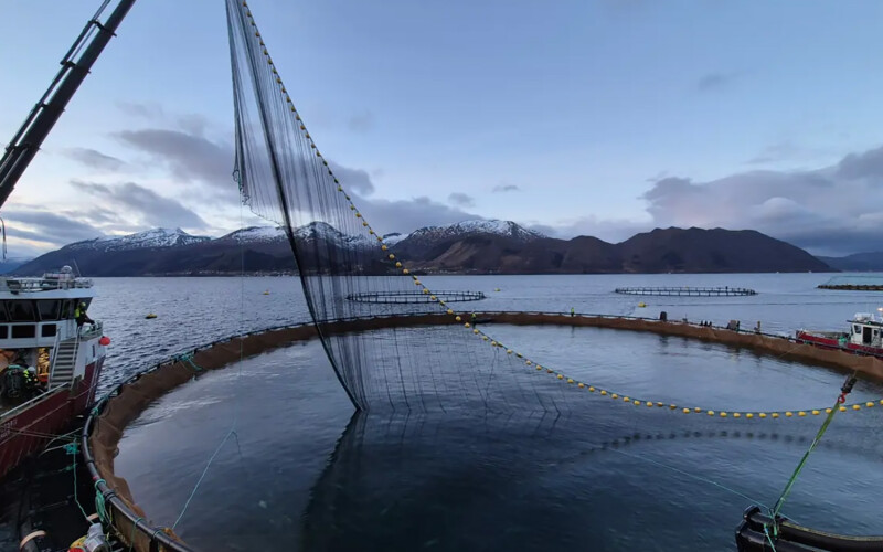 Deep-farming technology developed by AKVA group and used for cod farming by Ode