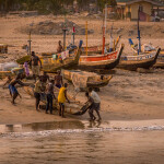 Ghana fishermen off of Accra
