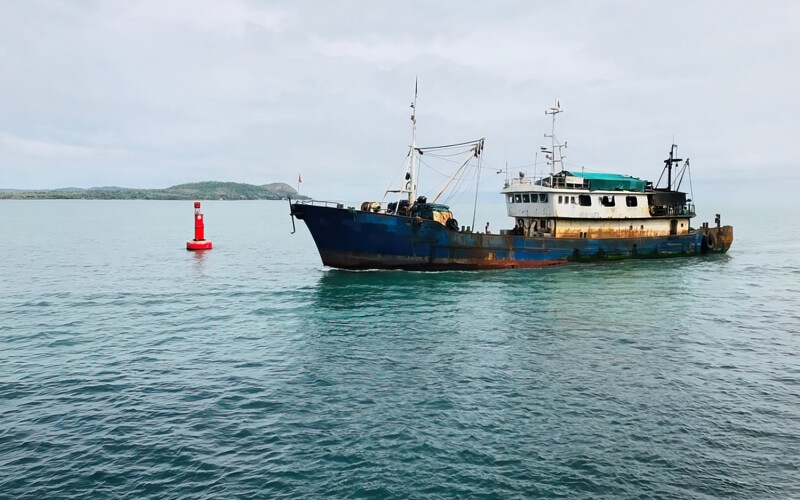 A fishing vessel off of Conakry, Guinea