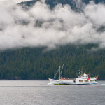 A fishing boat in the Johnstone Strait of Vancouver