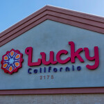 A Lucky grocery storefront in Los Altos, California, U.S.A.