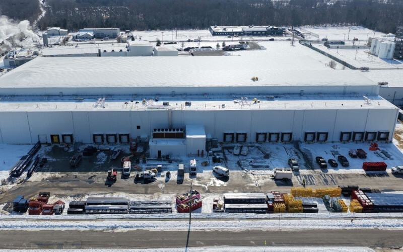 An aerial view of Shoreline Freezers' facility