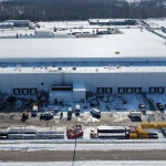 An aerial view of Shoreline Freezers' facility