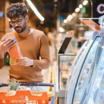 a person shopping for salmon