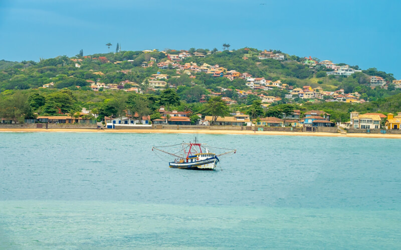 A fishing vessel near the coast of Rio de Janeiro, Brazil