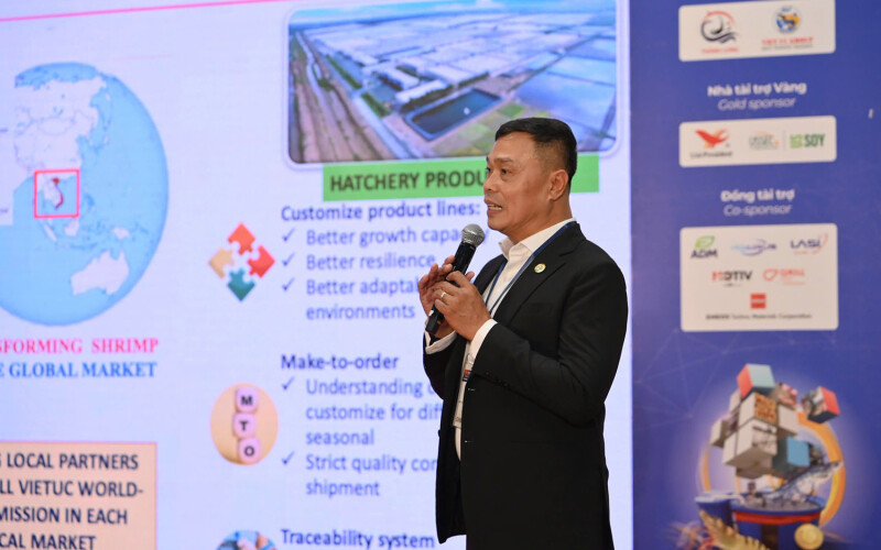 Viet Uc CEO Ton That De told SeafoodSource during the 2026 VietShrimp Asia and Aquaculture Vietnam show